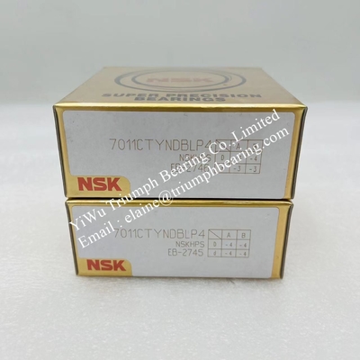 NSK Precisión de contacto de bola angular rodamiento 7011CTYNDBLP4 NSK (Un juego de 2pcs, de espalda a espalda)