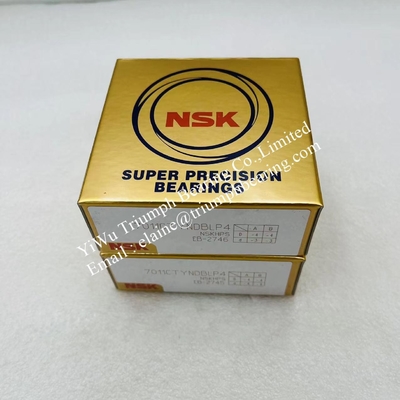NSK Precisión de contacto de bola angular rodamiento 7011CTYNDBLP4 NSK (Un juego de 2pcs, de espalda a espalda)