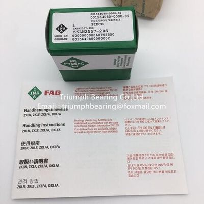 Los rodamientos de bolas de contacto angulares de empuje INA ZKLN2557-2RS