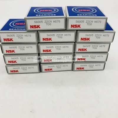 Los componentes de los rodamientos de bolas con ranura profunda de acero inoxidable NSK S6005ZZ, 6005ZZ