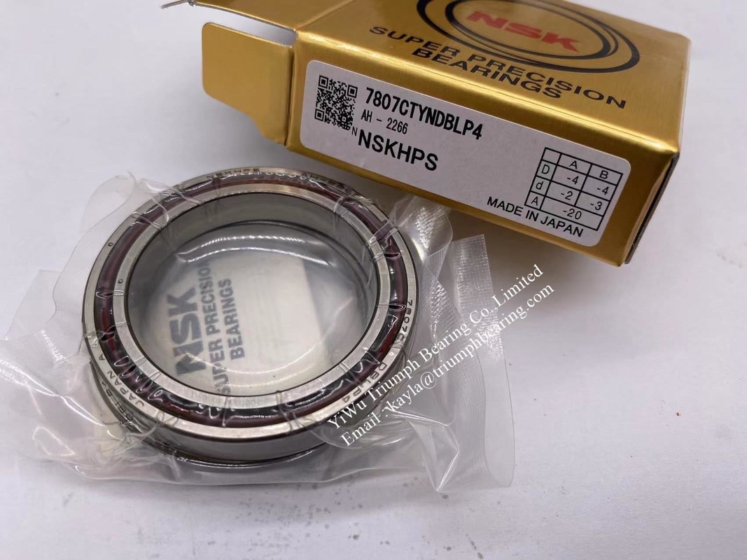 Rodamiento de bola de contacto angular de alta precisión NSK 7807CTYNDBLP4, rodamientos de ajuste para husillo de máquina herramienta
